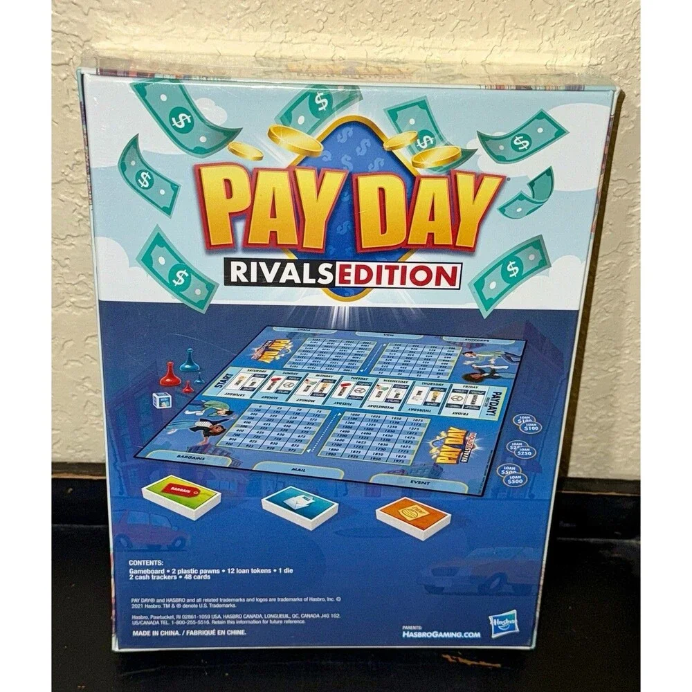 Hasbro Gaming PAY DAY! Rivals Edition 2 Players Ages 8+ NEW Sealed